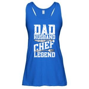 Dad Husband Chef Legend Cook Cooking Funny Chef Gift Ladies Essential Flowy Tank