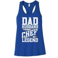 Dad Husband Chef Legend Cook Cooking Funny Chef Gift Women's Racerback Tank