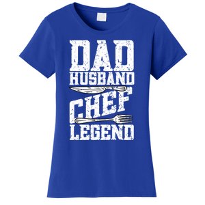 Dad Husband Chef Legend Cook Cooking Funny Chef Gift Women's T-Shirt