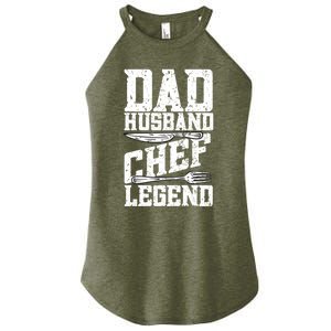 Dad Husband Chef Legend Cook Cooking Funny Chef Gift Women's Perfect Tri Rocker Tank