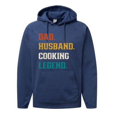 Dad Husband Cooking Legend Cooking Lover Cook Gift Performance Fleece Hoodie