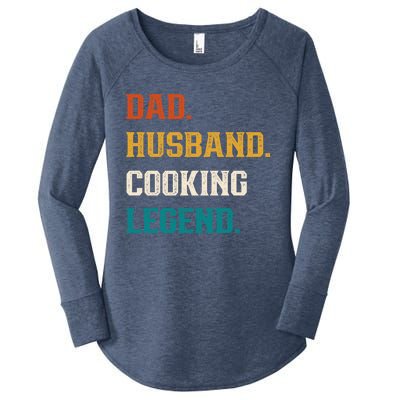 Dad Husband Cooking Legend Cooking Lover Cook Gift Women's Perfect Tri Tunic Long Sleeve Shirt