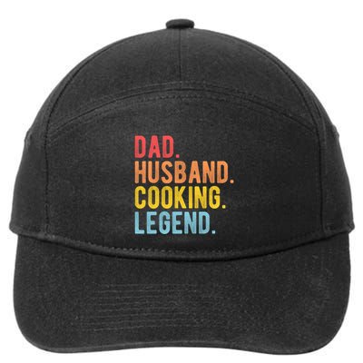 Dad Husband Cooking Legend Retro Chef Dad Gift 7-Panel Snapback Hat