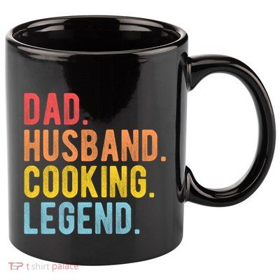 Dad Husband Cooking Legend Retro Chef Dad Gift 11oz C Handle Ceramic Mug
