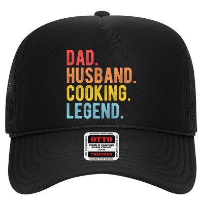 Dad Husband Cooking Legend Retro Chef Dad Gift Trucker Hat