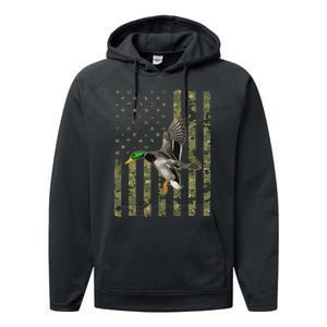 Duck Hunting Design Goose Hunt Duck Hunter Performance Fleece Hoodie