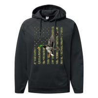 Duck Hunting Design Goose Hunt Duck Hunter Performance Fleece Hoodie