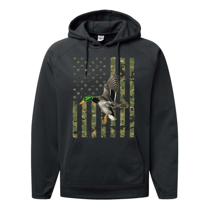 Duck Hunting Design Goose Hunt Duck Hunter Performance Fleece Hoodie