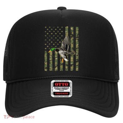 Duck Hunting Design Goose Hunt Duck Hunter High Crown Mesh Back Trucker Hat