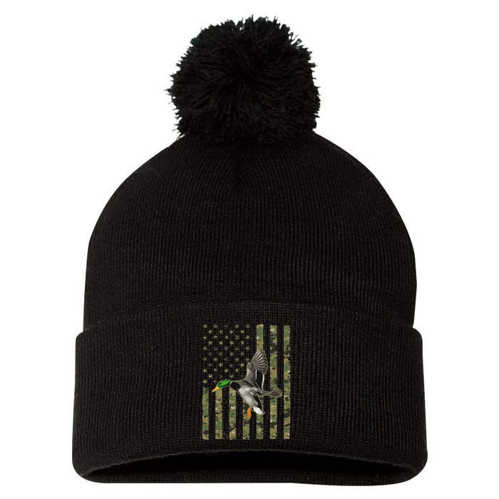 Duck Hunting Design Goose Hunt Duck Hunter Pom Pom 12in Knit Beanie