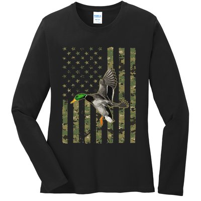Duck Hunting Design Goose Hunt Duck Hunter Ladies Long Sleeve Shirt