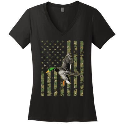 Duck Hunting Design Goose Hunt Duck Hunter Women's V-Neck T-Shirt