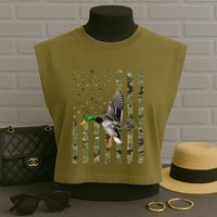 Duck Hunting Design Goose Hunt Duck Hunter Garment-Dyed Women's Muscle Tee