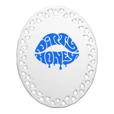 Dirty Honey Ceramic Oval Ornament