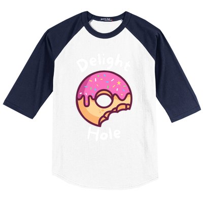 Delight Hole Donut Sprinkles Doughnut Fried Dough Sweet Gift Baseball Sleeve Shirt