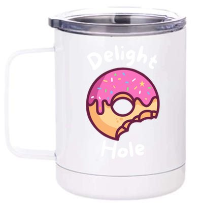 Delight Hole Donut Sprinkles Doughnut Fried Dough Sweet Gift 12 oz Stainless Steel Tumbler Cup