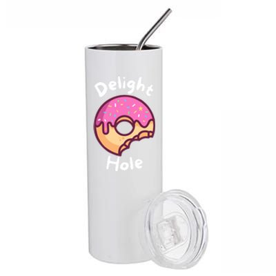 Delight Hole Donut Sprinkles Doughnut Fried Dough Sweet Gift Stainless Steel Tumbler