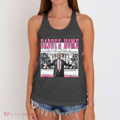Daddys Home Women's Knotted Racerback Tank