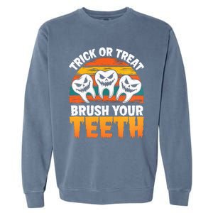 Dental Halloween Dentist Gift Garment-Dyed Sweatshirt