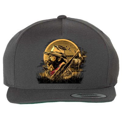 Deer Hunter Wool Snapback Cap