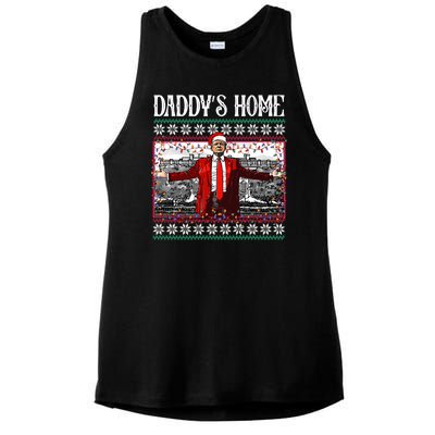 Daddys Home Donald Trump Christmas Ladies PosiCharge Tri-Blend Wicking Tank