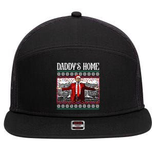 Daddys Home Donald Trump Christmas 7 Panel Mesh Trucker Snapback Hat