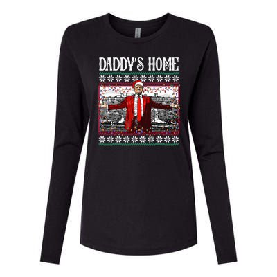 Daddys Home Donald Trump Christmas Womens Cotton Relaxed Long Sleeve T-Shirt