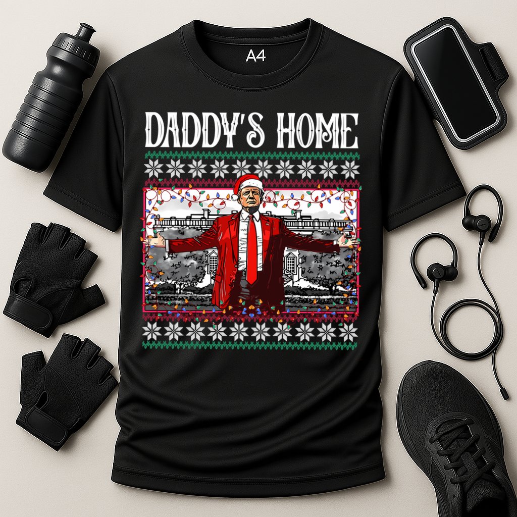Daddys Home Donald Trump Christmas Cooling Performance Crew T-Shirt