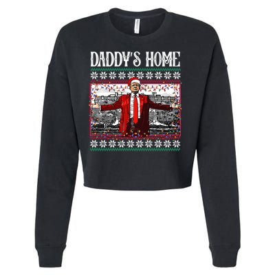 Daddys Home Donald Trump Christmas Cropped Pullover Crew