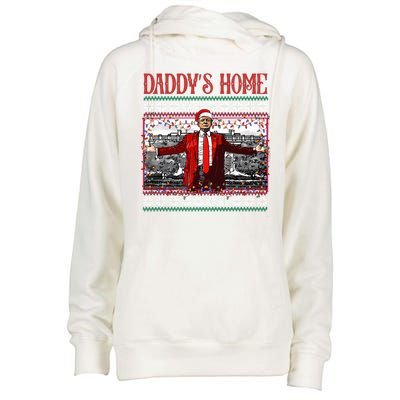 Daddys Home Donald Trump Christmas Womens Funnel Neck Pullover Hood