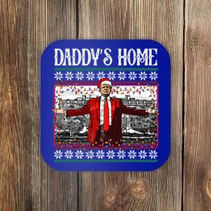 Daddys Home Donald Trump Christmas Coaster