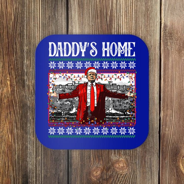 Daddys Home Donald Trump Christmas Coaster