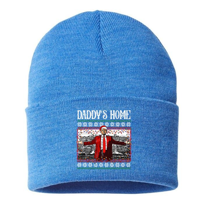 Daddys Home Donald Trump Christmas Sustainable Knit Beanie