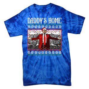 Daddys Home Donald Trump Christmas Tie-Dye T-Shirt