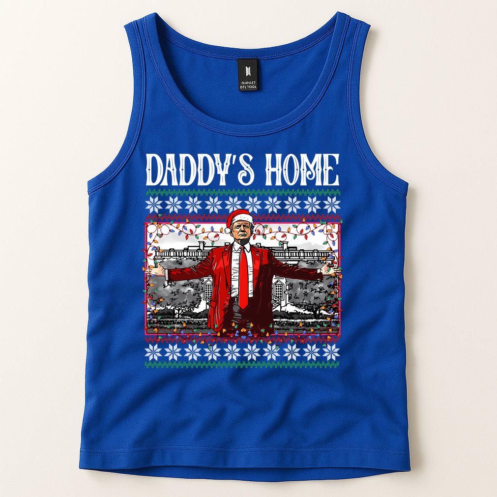 Daddys Home Donald Trump Christmas Tank Top