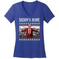 Daddys Home Donald Trump Christmas Women's V-Neck T-Shirt