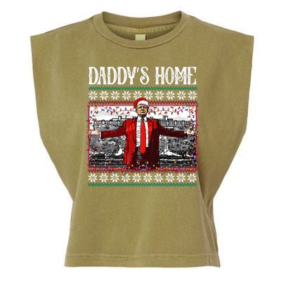 Daddys Home Donald Trump Christmas Garment-Dyed Women's Muscle Tee