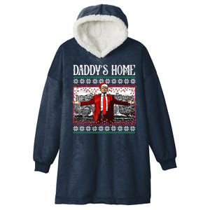 Daddys Home Donald Trump Christmas Hooded Wearable Blanket