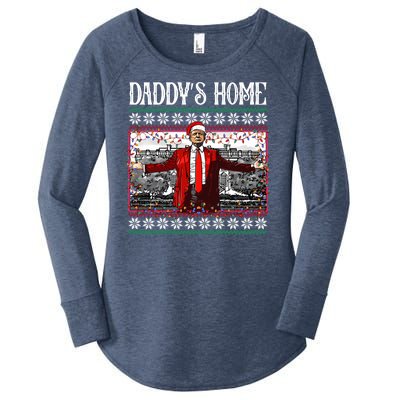 Daddys Home Donald Trump Christmas Women's Perfect Tri Tunic Long Sleeve Shirt