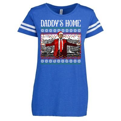 Daddys Home Donald Trump Christmas Enza Ladies Jersey Football T-Shirt