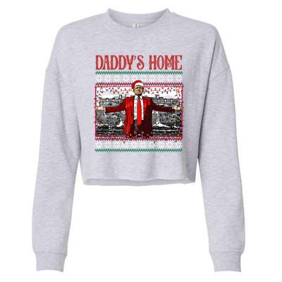 Daddys Home Donald Trump Christmas Cropped Pullover Crew