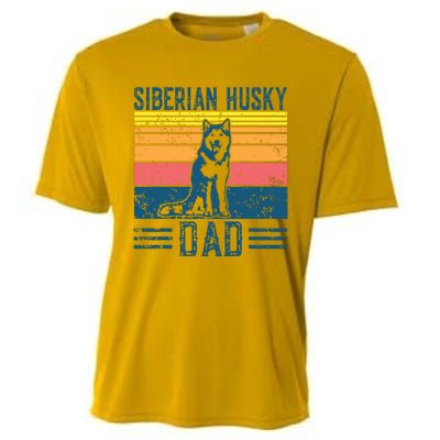 Dog Husky Dad Vintage Siberian Husky Dad Cooling Performance Crew T-Shirt