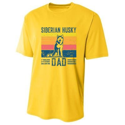 Dog Husky Dad Vintage Siberian Husky Dad Youth Performance Sprint T-Shirt