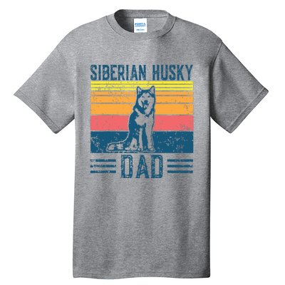 Dog Husky Dad Vintage Siberian Husky Dad Tall T-Shirt