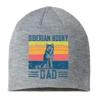 Dog Husky Dad Vintage Siberian Husky Dad Sustainable Beanie