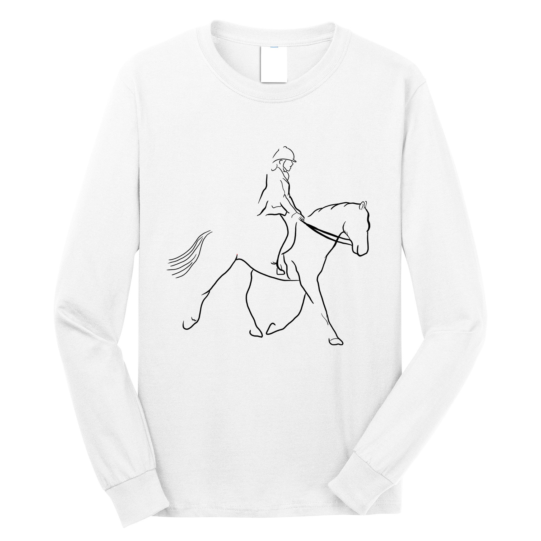 Dressage Horse Dressage Riding Horse Dressage Rider Long Sleeve Shirt