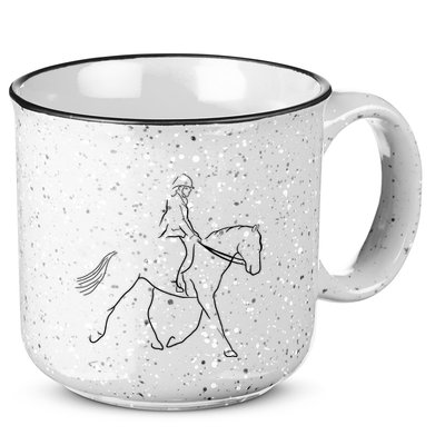 Dressage Horse Dressage Riding Horse Dressage Rider 15oz Campfire Ceramic Mug