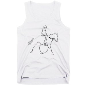 Dressage Horse Dressage Riding Horse Dressage Rider Tank Top