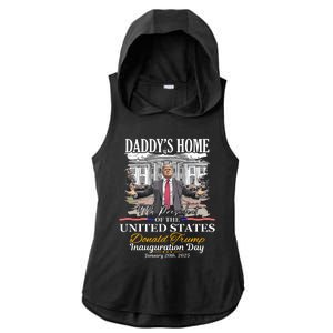 DaddyS Home Donald Trump 47th President Inauguration Day Design Ladies PosiCharge Tri-Blend Wicking Draft Hoodie Tank