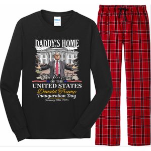 DaddyS Home Donald Trump 47th President Inauguration Day Design Long Sleeve Pajama Set